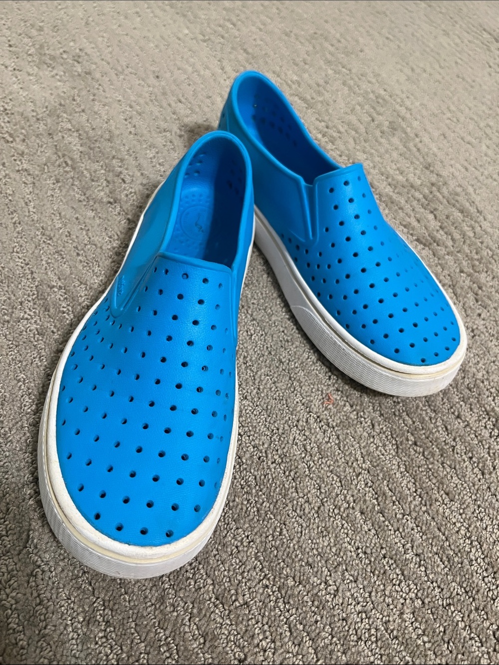 Native Shoes Bright Blue Slip-On Perforated Flats